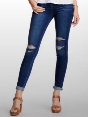 Joe's Jeans Dark Blue Distressed Skinny Jeans Size 27